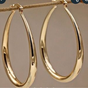 Elegant Gold Plated Hoop Earrings